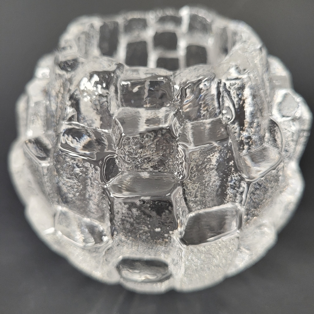 Kosta Boda "Igloo" Lead crystal votive candle Holder